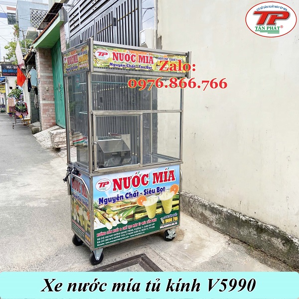 Mở Quán Nước Mía Không Thể Thiếu: Máy Ép Mía Tủ Kính Tấn Phát